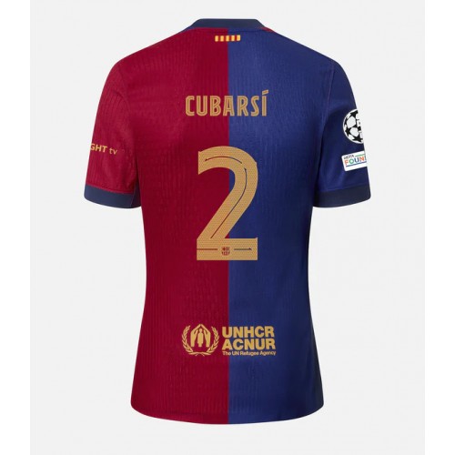 Fotballdrakt Herre Barcelona Pau Cubarsi #2 Hjemmedrakt 2024-25 Kortermet